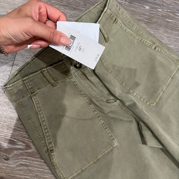 J. Jill LT Moss Petite Wide Leg Cargo Pants Size 4 - Picture 4 of 5